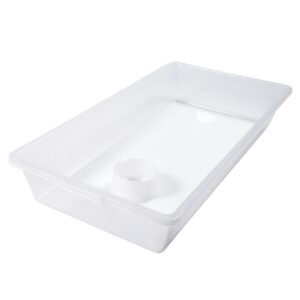 Plastic Storage Bins, White Container for Shelves (13 x 9.5 x 5.5