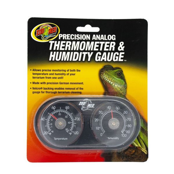 zoo med thermometer and humidity gauge for reptile enclosures