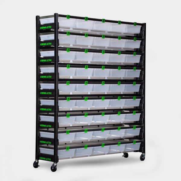 max 9 level V-35 tub vision ultra rodent breeder rack 89.6 inches tall 78.7 inches long