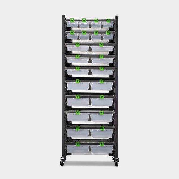 Max 4 Tub Hybrid Vision Ultra Rat Rack 89.6 Inches Tall 34.3 Inches Long Front View