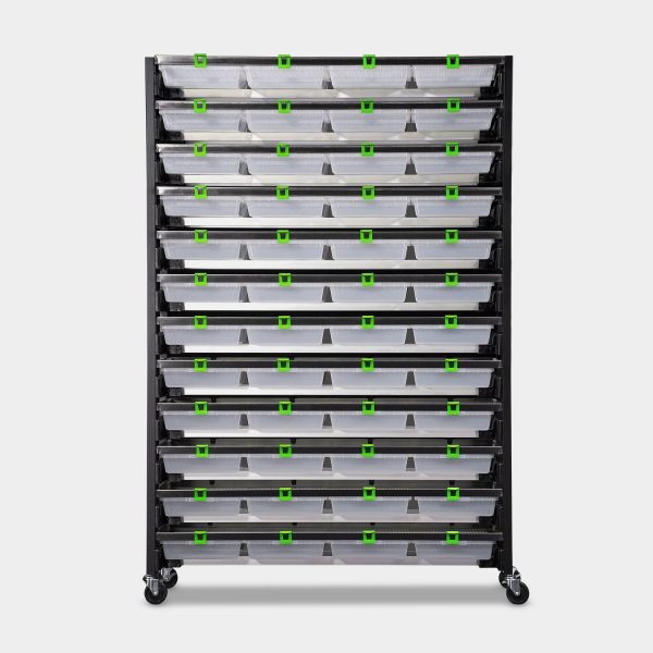 Max 8 Tub V 35S Vision Ultra Rat Breeder Rack 89.6 Inches Tall 63.9 Inches Long Front View