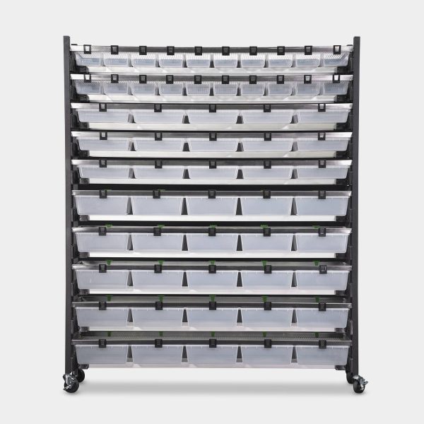 Max 10 Tub Hybrid Vision Ultra Rat Rack 89.6 Inches Tall 34.3 Inches Long Back View