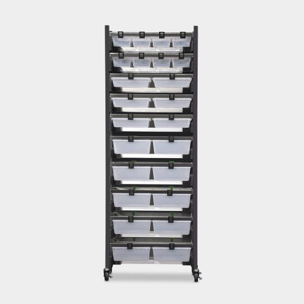 Max 4 Tub Hybrid Vision Ultra Rat Rack 89.6 Inches Tall 34.3 Inches Long Back View