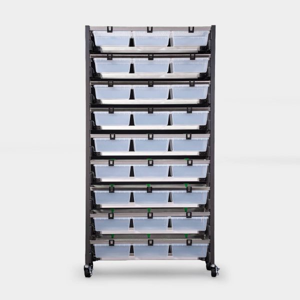 Max 6 Tub V-35 Vision Ultra Rat Rack 89.6 Inches Tall 34.3 Inches Long Back View