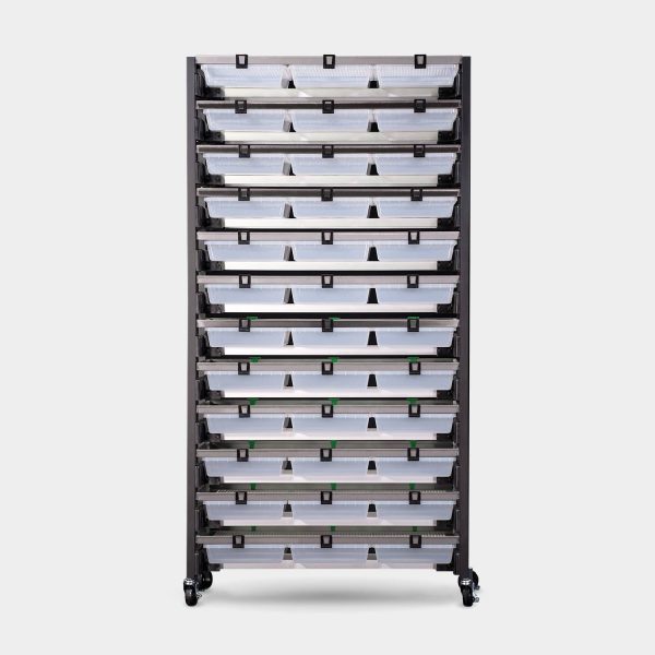 Max 6 Tub V-35-S Vision Ultra Rat Rack 89.6 Inches Tall 34.3 Inches Long Back View