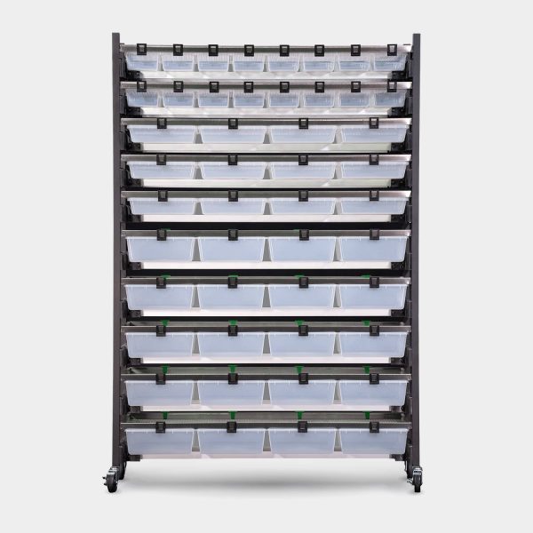 Max 8 Tub Hybrid Vision Ultra Rat Rack 89.6 Inches Tall 34.3 Inches Long Back View