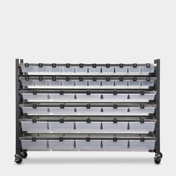 Short 10 Tub Hybrid Vision Ultra Rat Rack 52.2 Inches Tall 34.3 Inches Long Back View