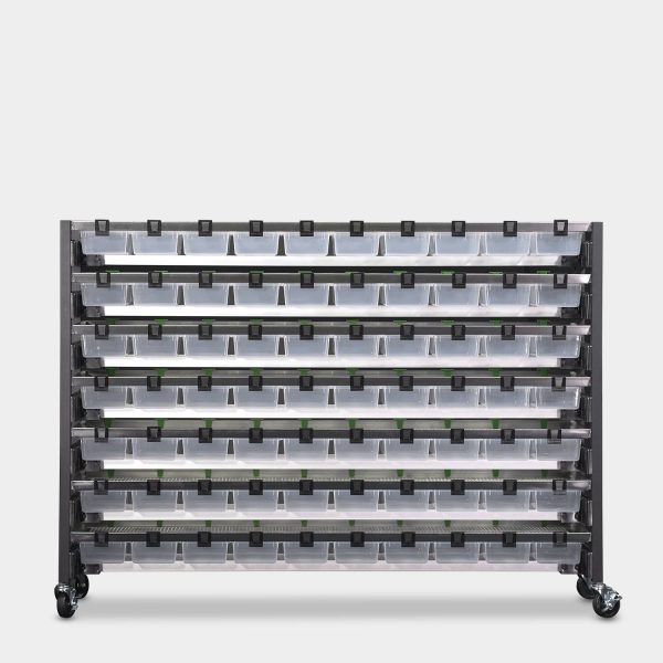 Short 10 Tub V-18 Vision Ultra Rat Rack 52.2 Inches Tall 34.3 Inches Long Back View