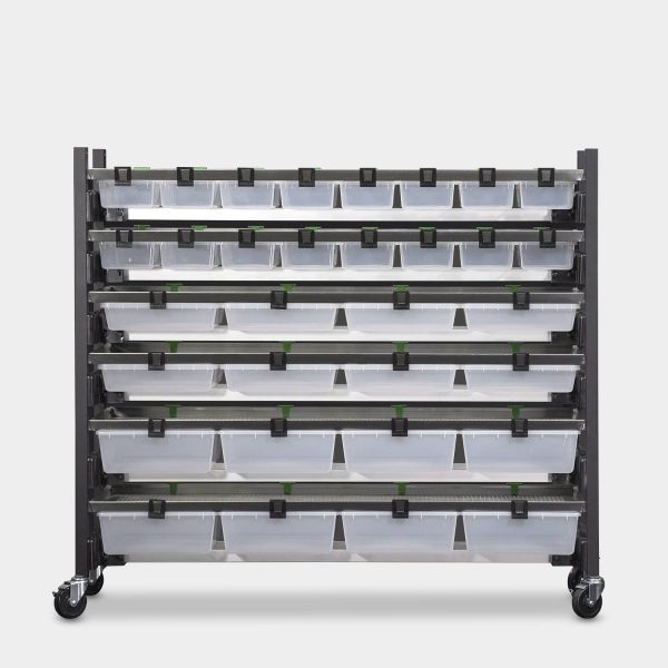 Short 8 Tub Hybrid Vision Ultra Rat Rack 52.2 Inches Tall 34.3 Inches Long Back View